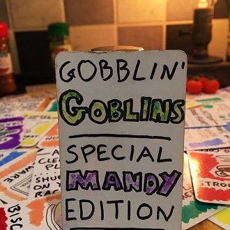 Gobblin' Goblins card game. Special Mandy Edition