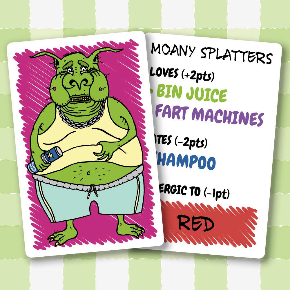 Moany Splatters character card